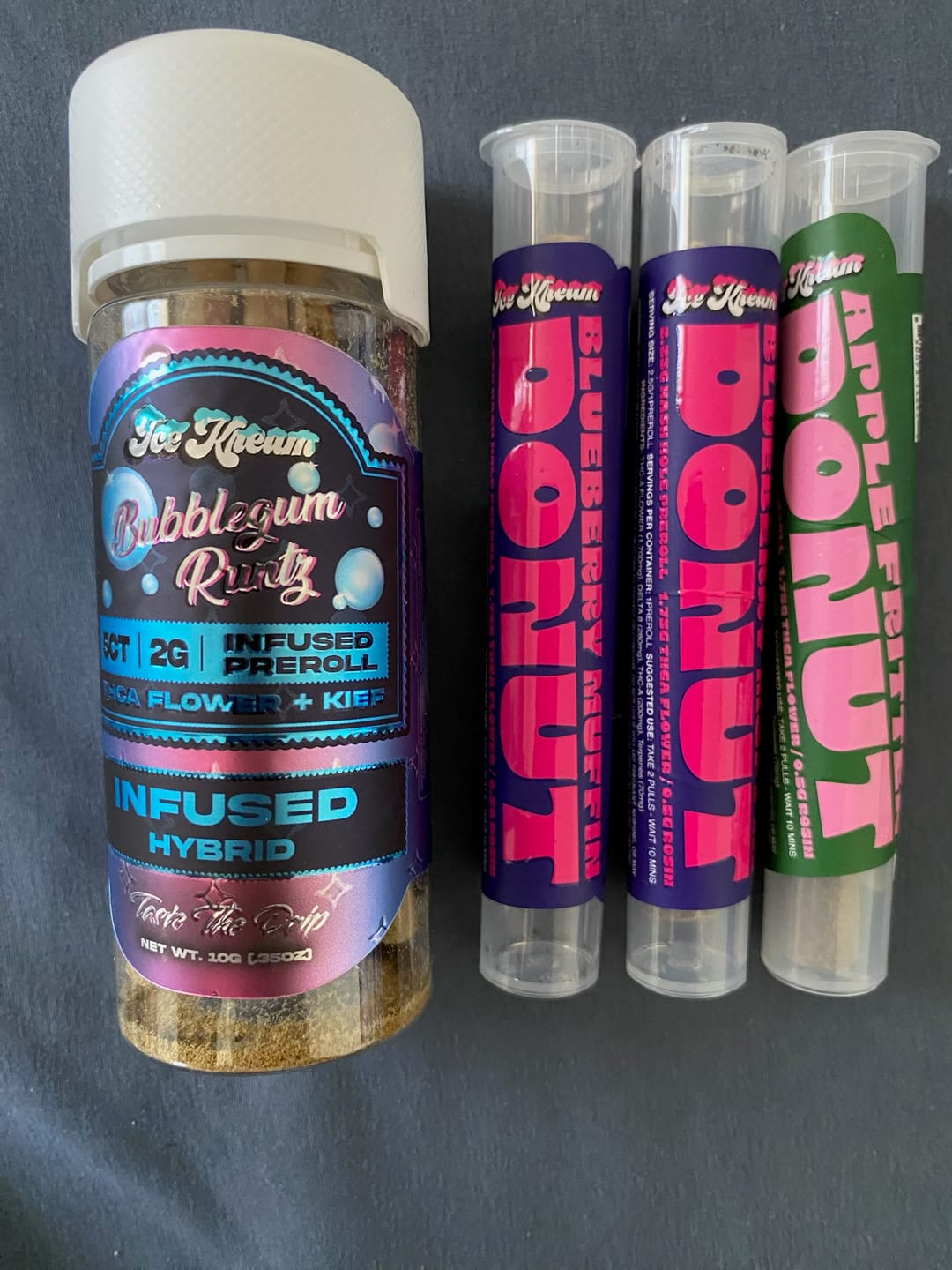 Customer photo review of THCA BLUEBERRY MUFFIN DONUTS