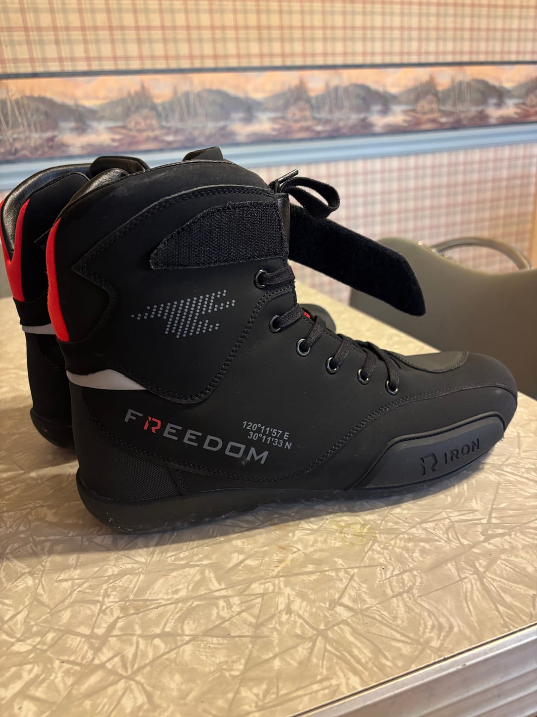 Customer photo review of RIDEIRON Street Racing Motorcycle Riding Boots | MS6007