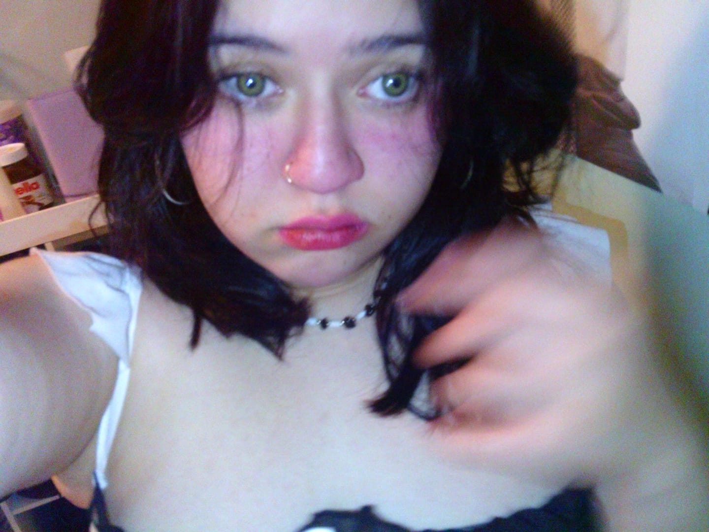 Customer photo review of Amazonia Green Prescription Coloured Contact Lenses