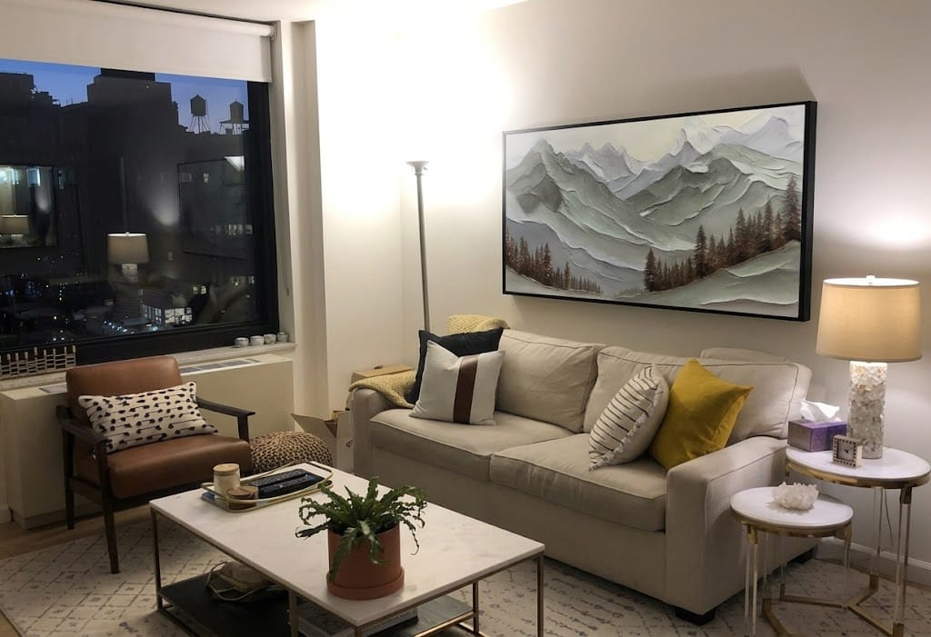 Customer photo review of Minimalist Mountain Texture Canvas # MM370