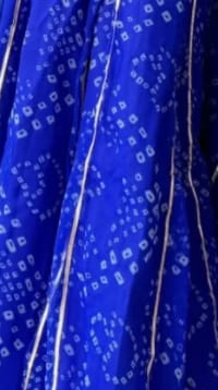 Customer photo review of Royal Blue Bandhani Sharara Suit Set
