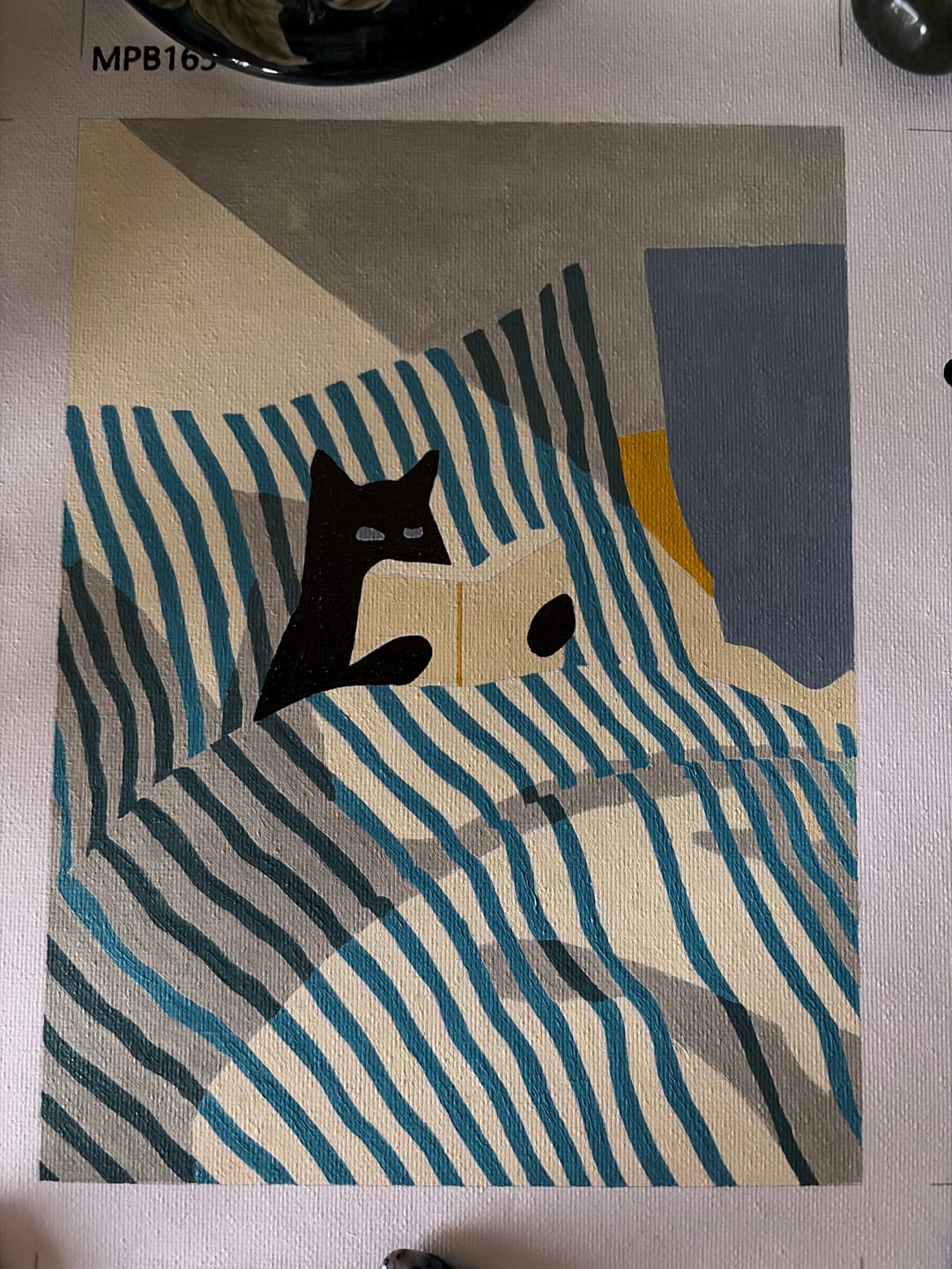 Customer photo review of 6 Mini Paintings - Crazy Cat Set