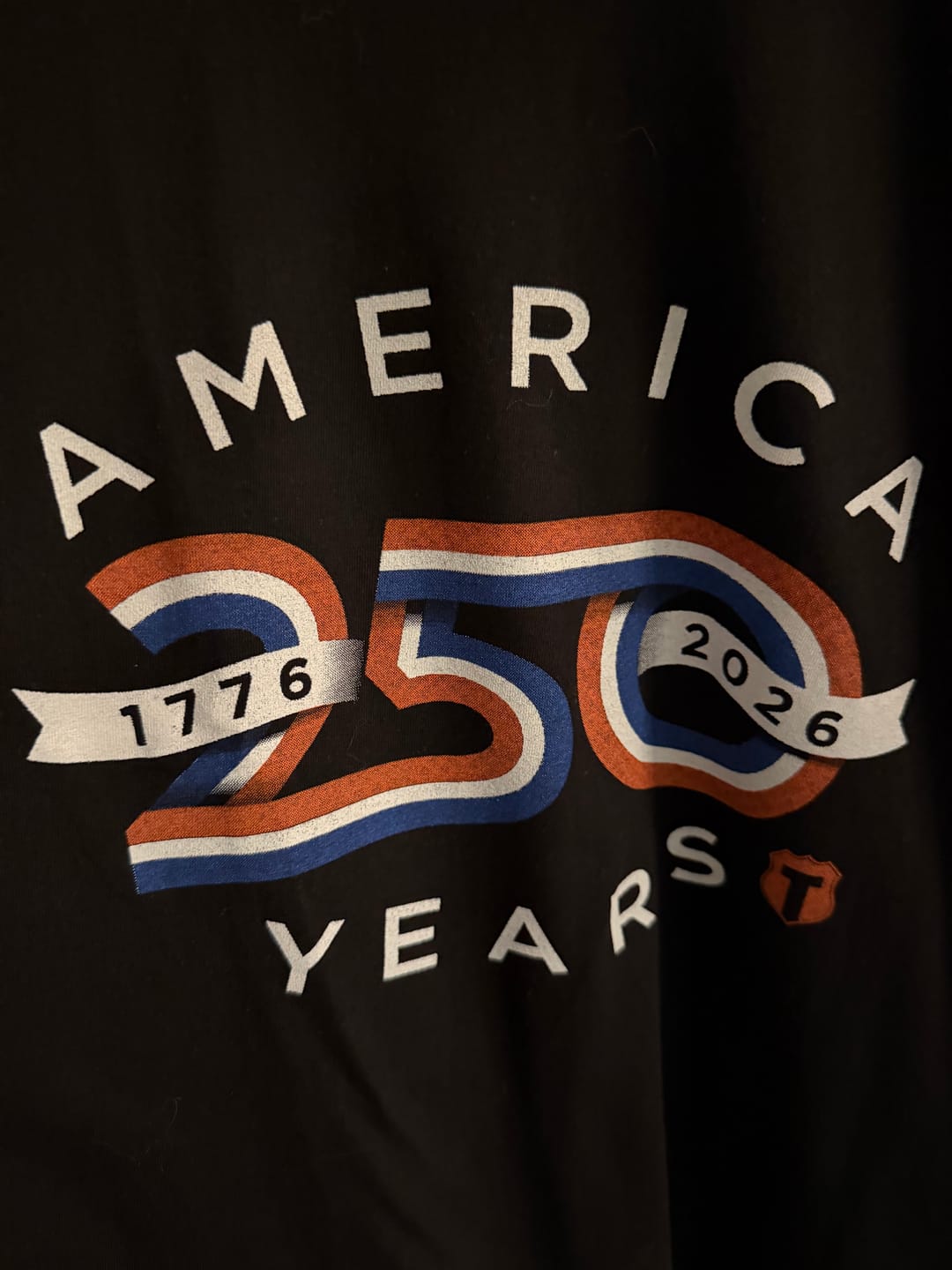 Customer photo review of 250 years T-shirt