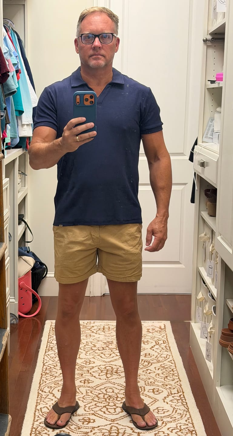 Customer photo review of Stretch Knit Polo - Navy