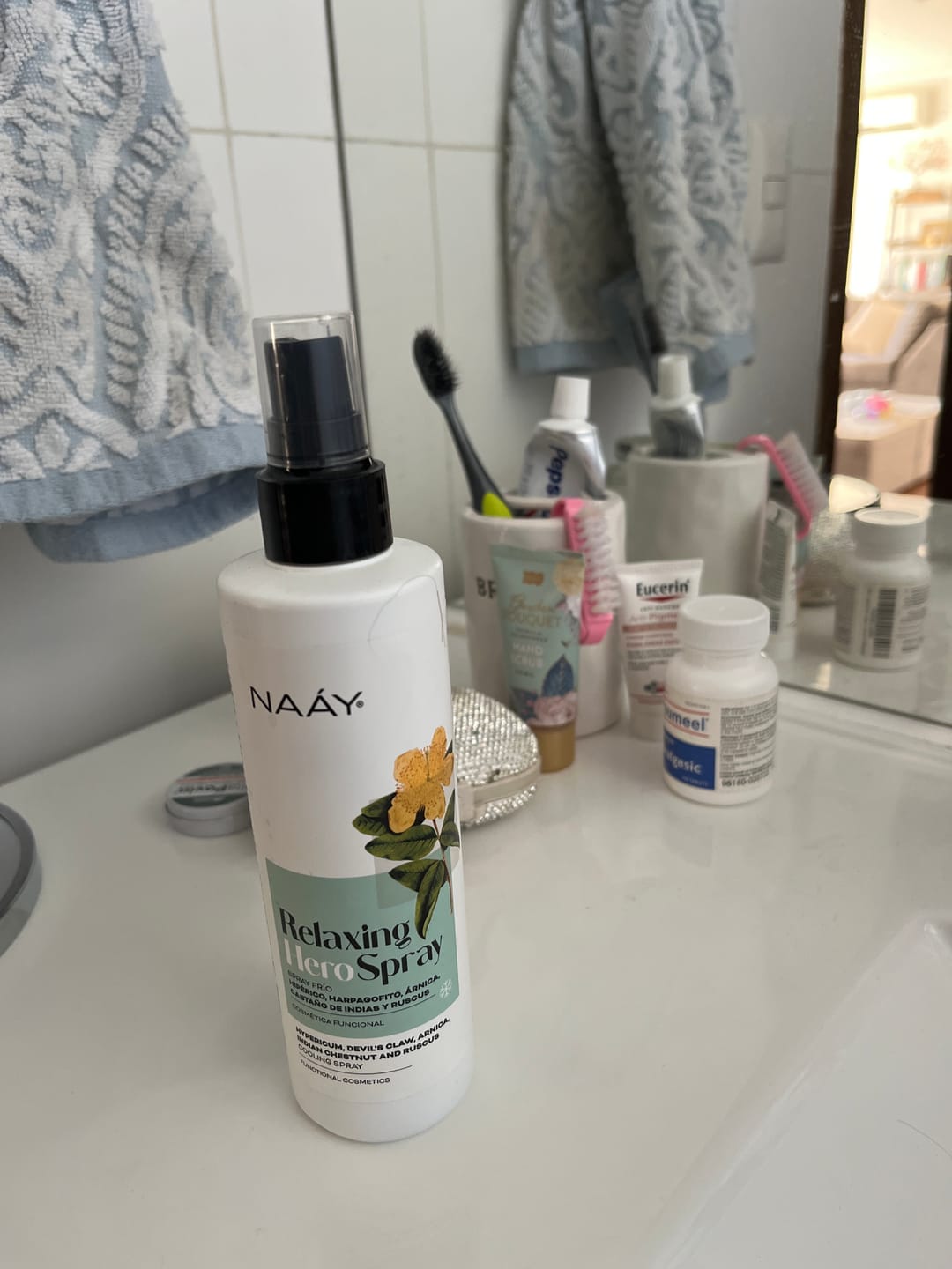 Customer photo review of Relaxing Hero Spray | Spray Corporal Calmante Frío