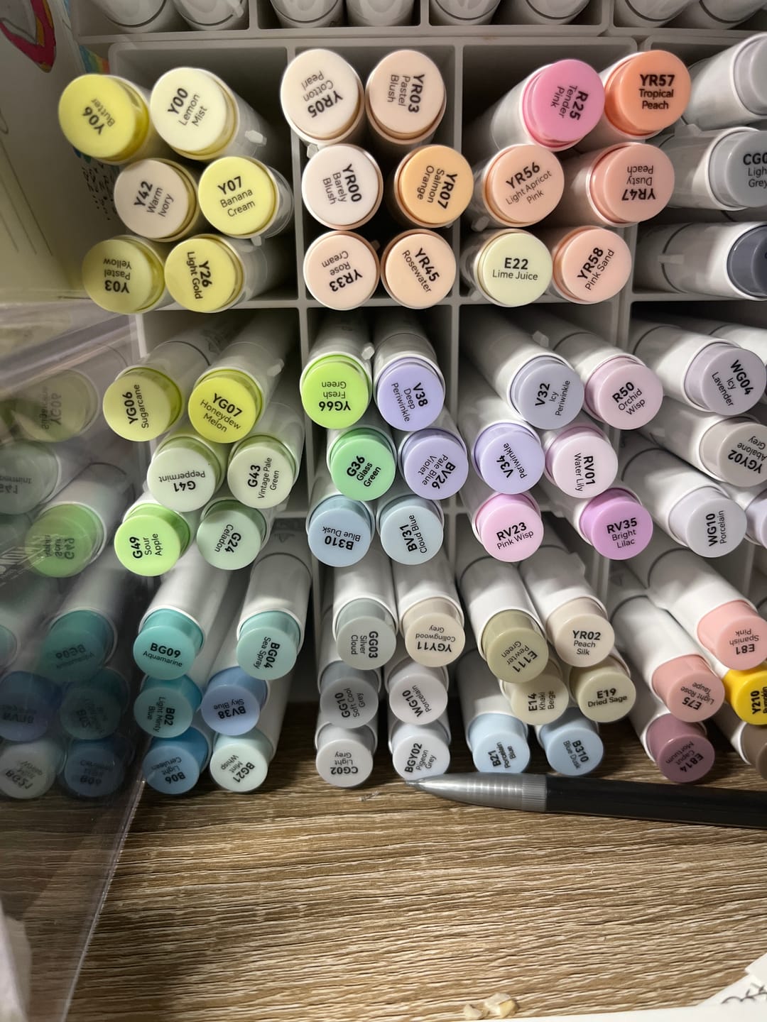 Customer photo review of Ohuhu Honolulu New 48 Pastel Colors Dual Tips Alcohol Art Markers - Blossoming (New Color Codes)