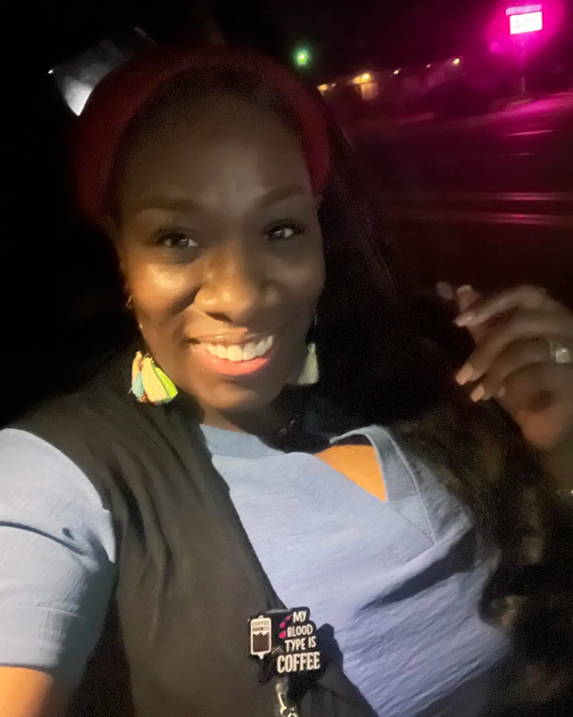Customer photo review of Loose Solid Color Women's Casual Blouse
