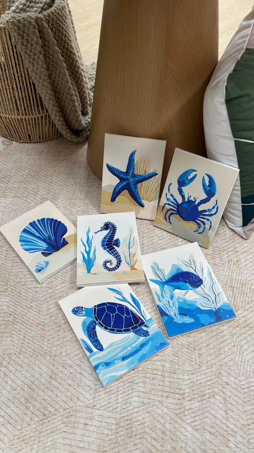 Customer photo review of 6 Mini Paintings - Under The Sea Set