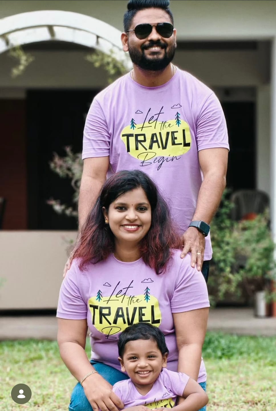 Customer photo review of Let the Travel Begin – Custom Matching Family Travel Tees