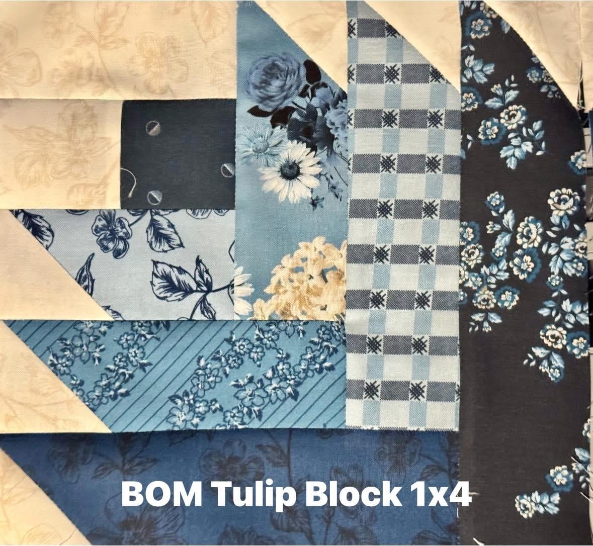 Customer photo review of Block Of The Month - Tulip Bellflower (104.5" x 104.5")