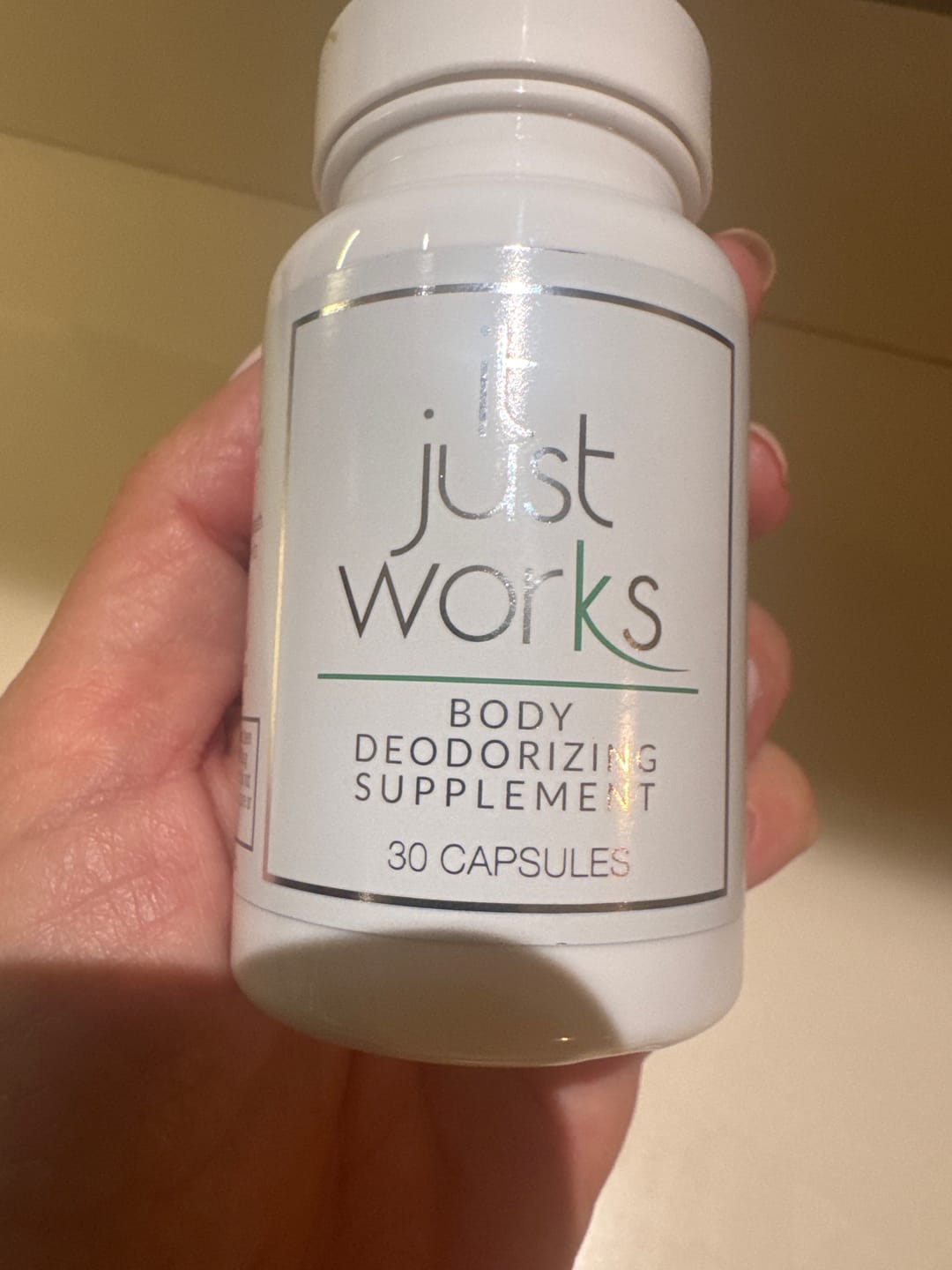 Customer photo review of Body Deodorizing Supplement by It Just Works