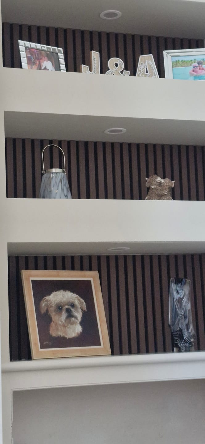 Customer photo review of Acoustic Slat Panel - Smoked Walnut