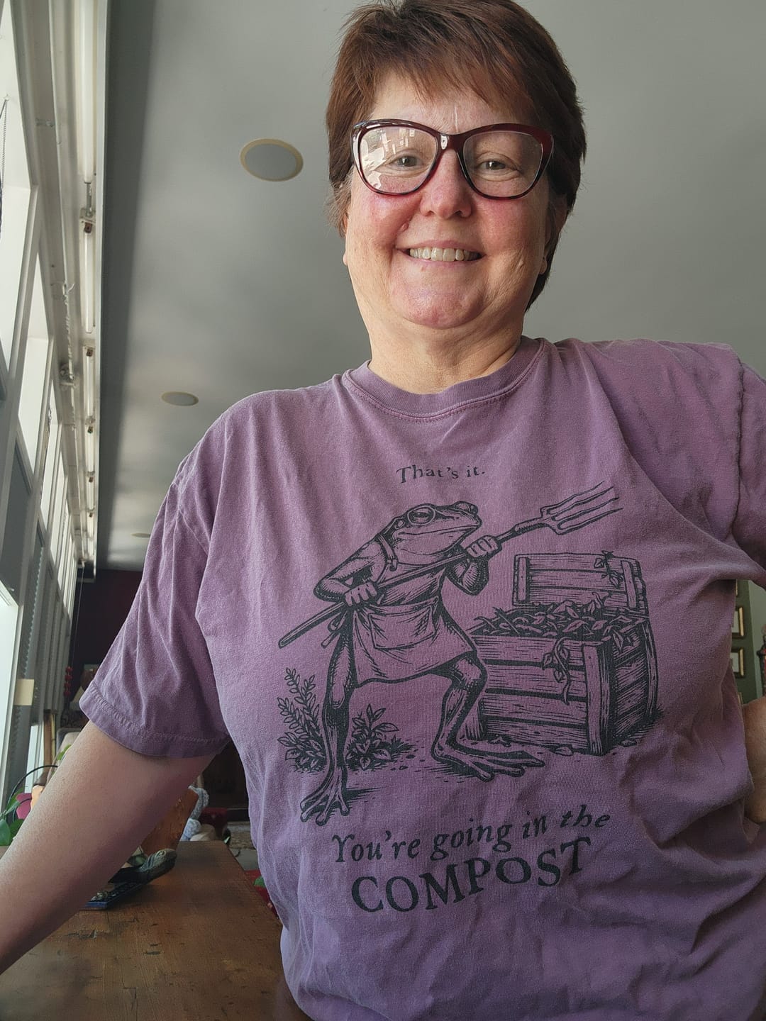 Customer photo review of Going in the Compost T-Shirt