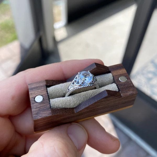 Customer photo review of Celtic Diamond Engagement Ring 1 Carat Round Lab Grown Diamond Trinity Knot Ring Unique Solitaire Ring