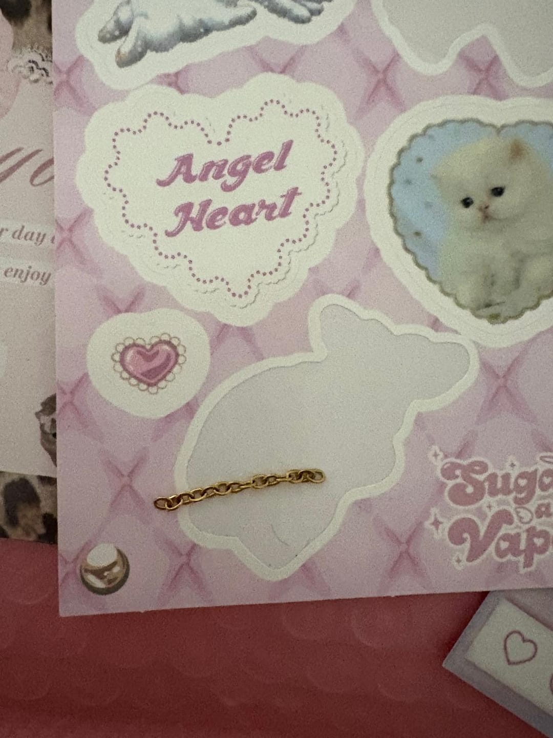 Customer photo review of Handmade Custom Nose Piercing Chain