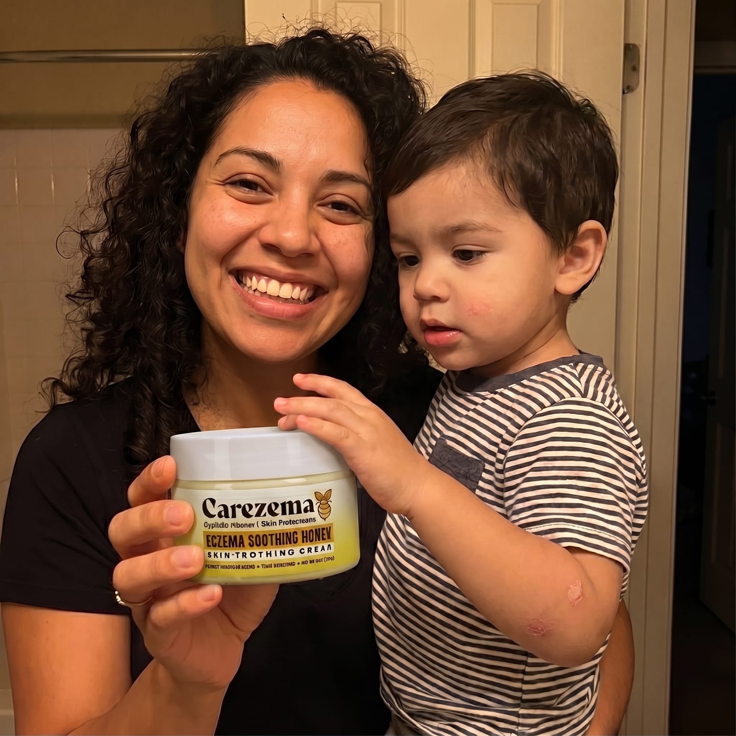 Customer photo review of Korean Honey Eczema-Soothing Cream for your kids