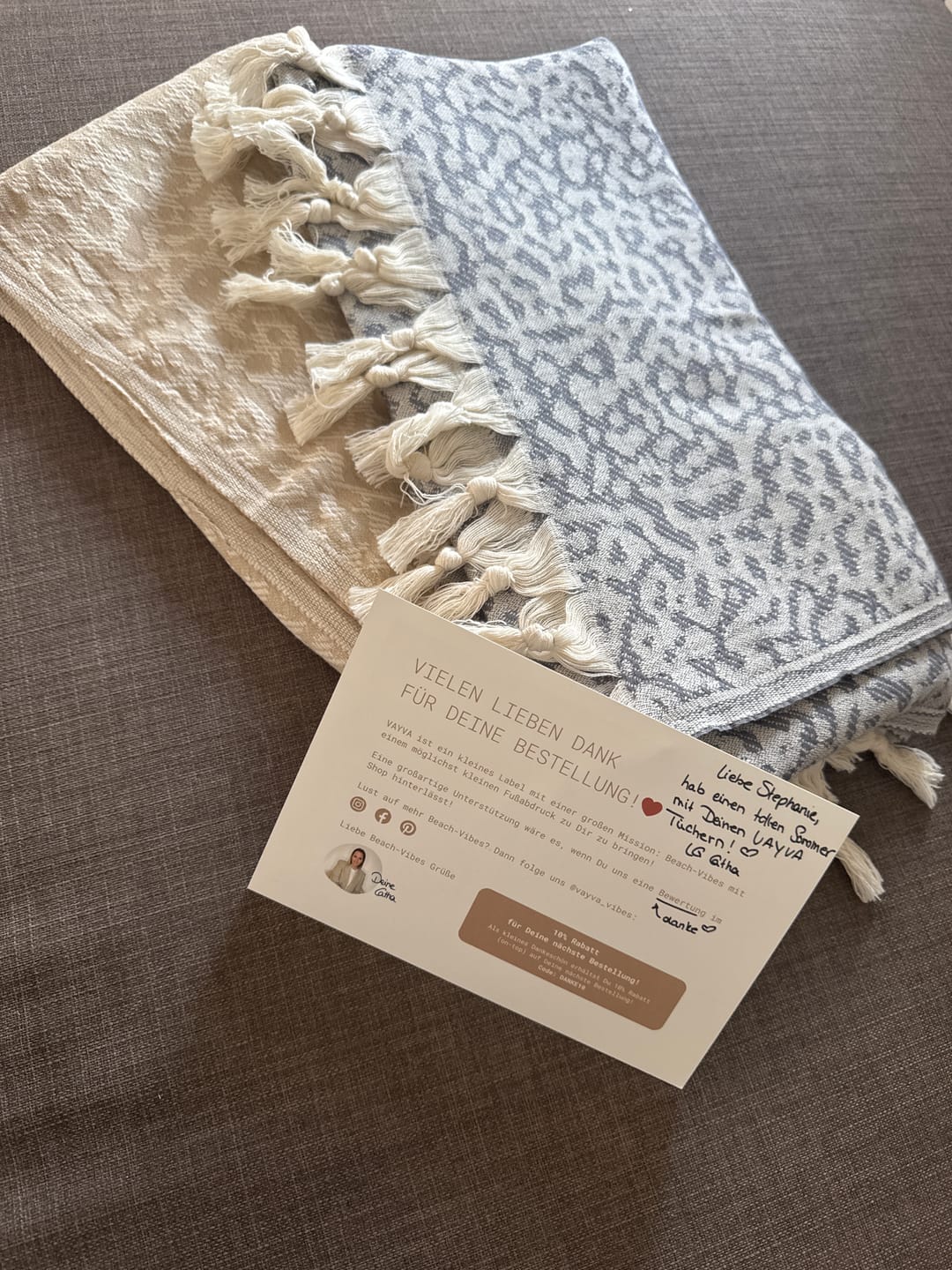 Customer photo review of 2er-Set: Schnelltrocknendes Saunatuch aus Baumwolle | Mykonos