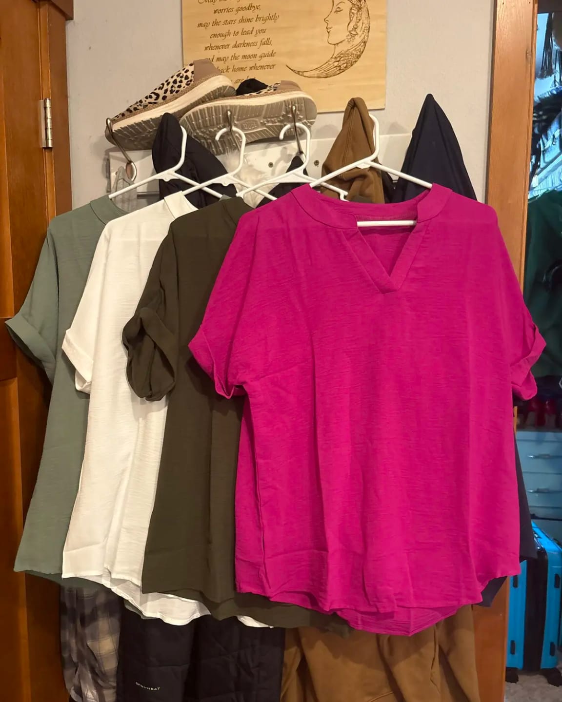 Customer photo review of Loose Solid Color Women's Casual Blouse