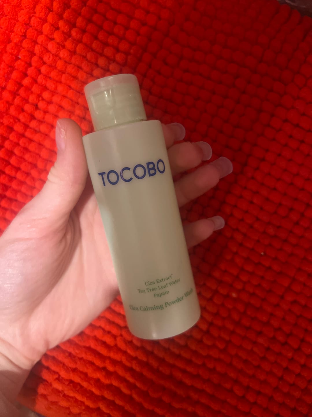 Customer photo review of Enzīmu pūderis jutīgai ādai ar Āzijas centellu Tocobo Cica Calming Powder Wash