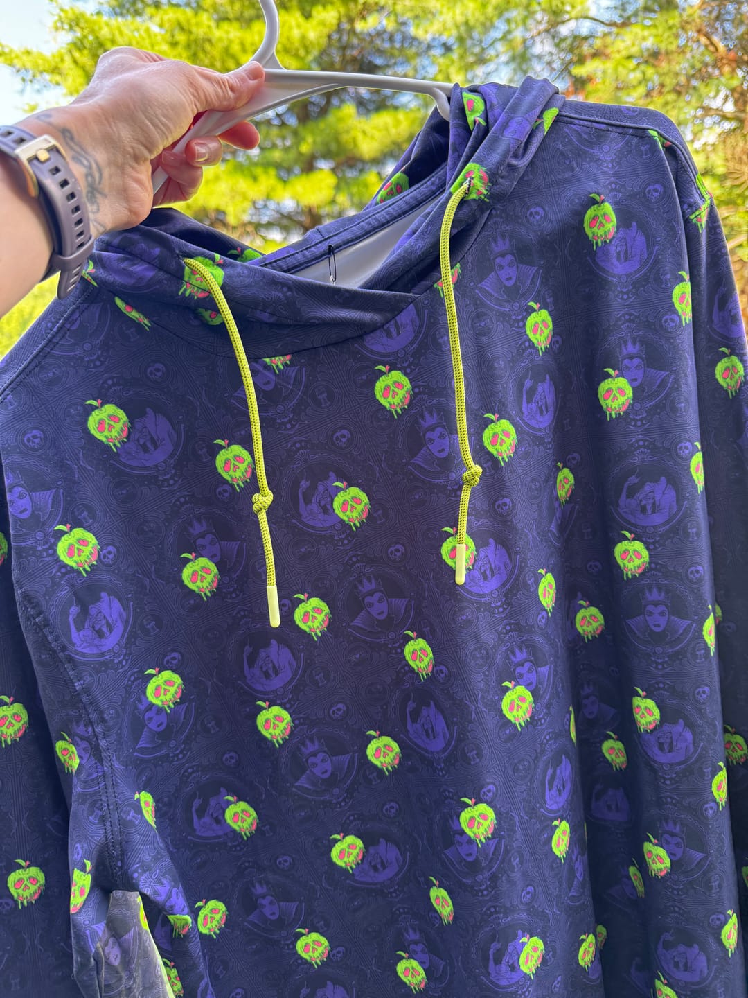 Customer photo review of Disney Villains "Bad Apples" – Performance Hoodie