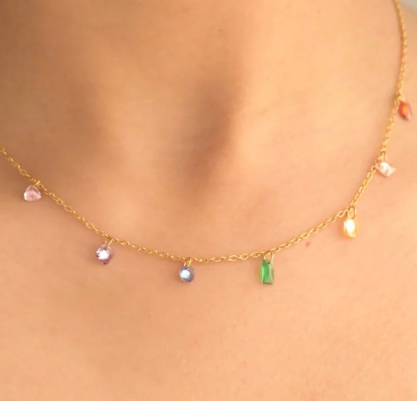 Customer photo review of Prismatic Harmony Necklace