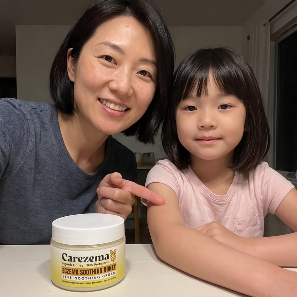 Customer photo review of Korean Honey Eczema-Soothing Cream for your kids
