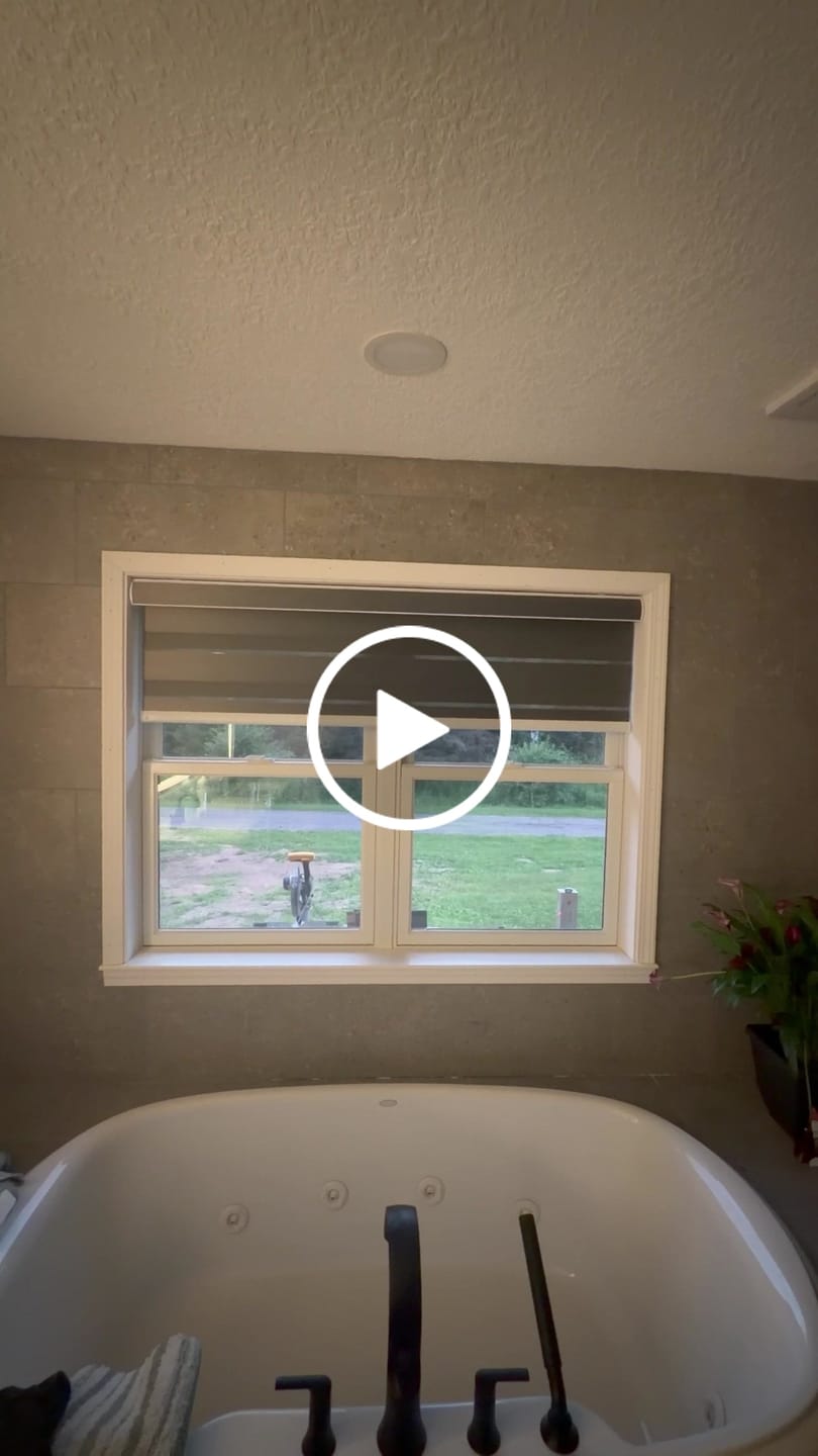 Customer video review of Bringnox Motorized Zebra Roller Blinds 100% Blackout