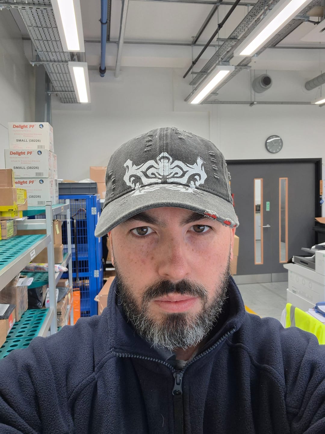 Customer photo review of Cracked Hannya – Distressed Baseball Cap