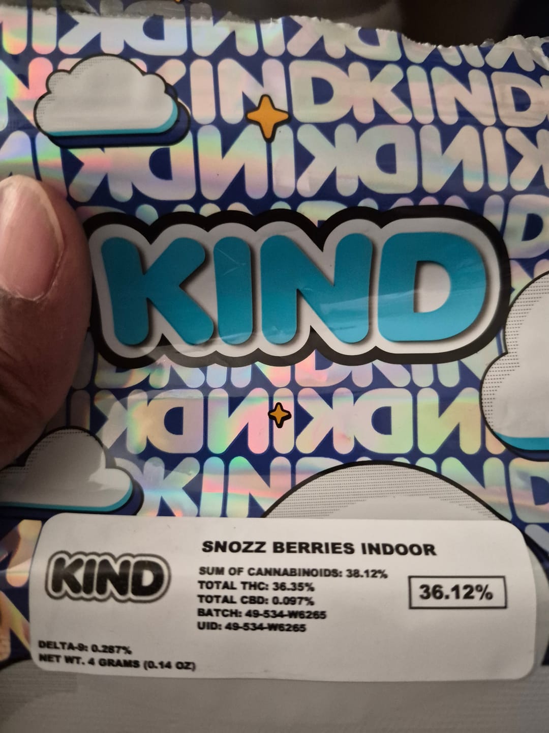 Customer photo review of Snozz Berries - Indoor - 4 Grams - Hybrid