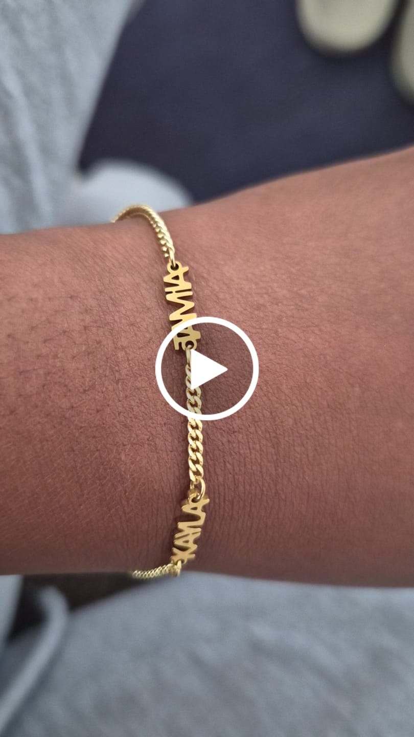 Customer video review of Custom Name Bracelet