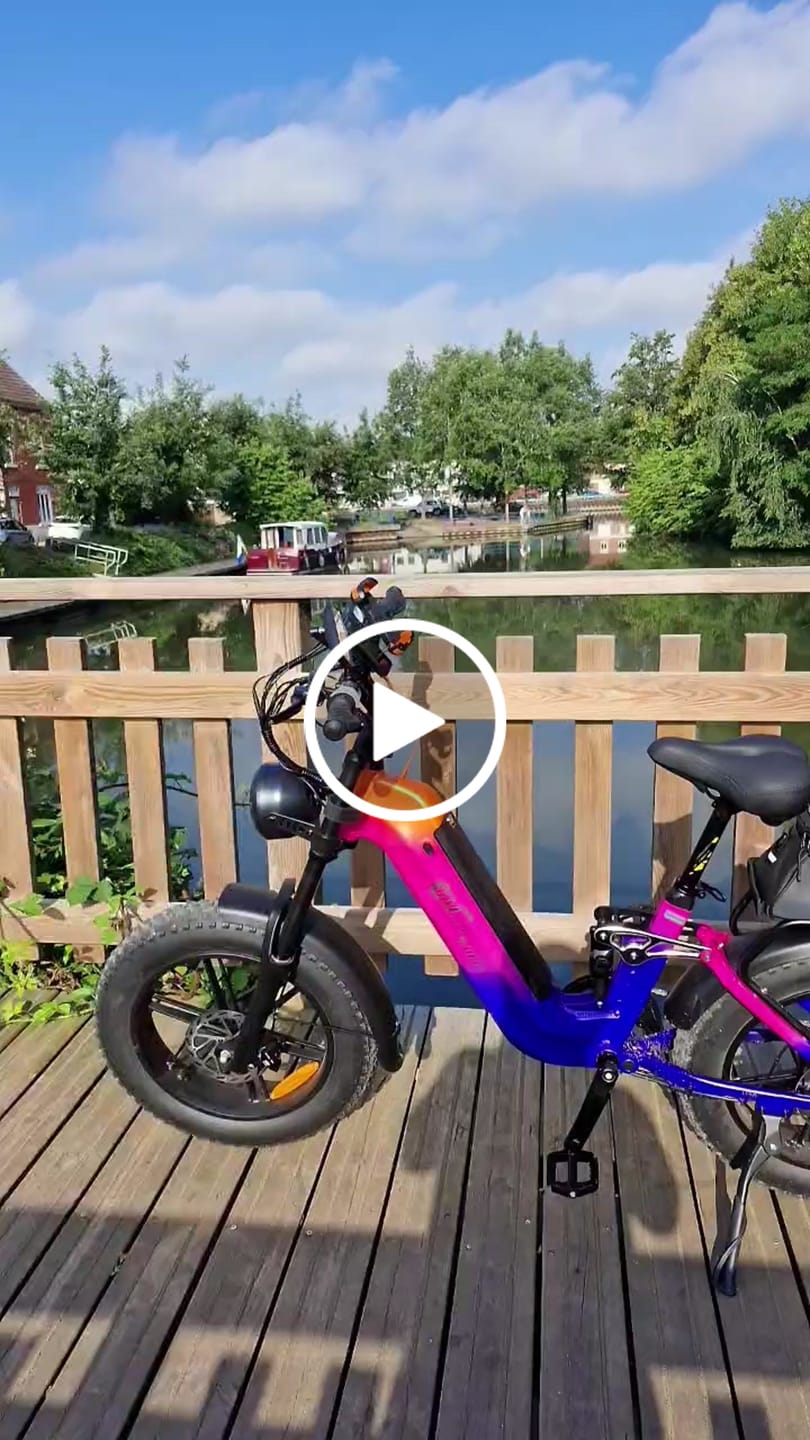 Customer video review of CMACEWHEEL V20 750W 20" Fat Bike 960Wh Full Suspension E-bike with Torque Sensor 48V 20Ah Battery