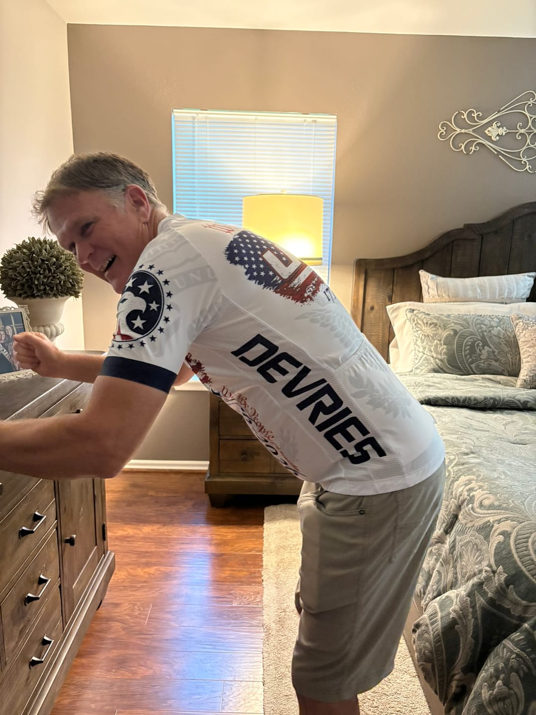 Customer photo review of Men’s Personalized USA 1776–2026 We The People Cycling Jersey & Kit
