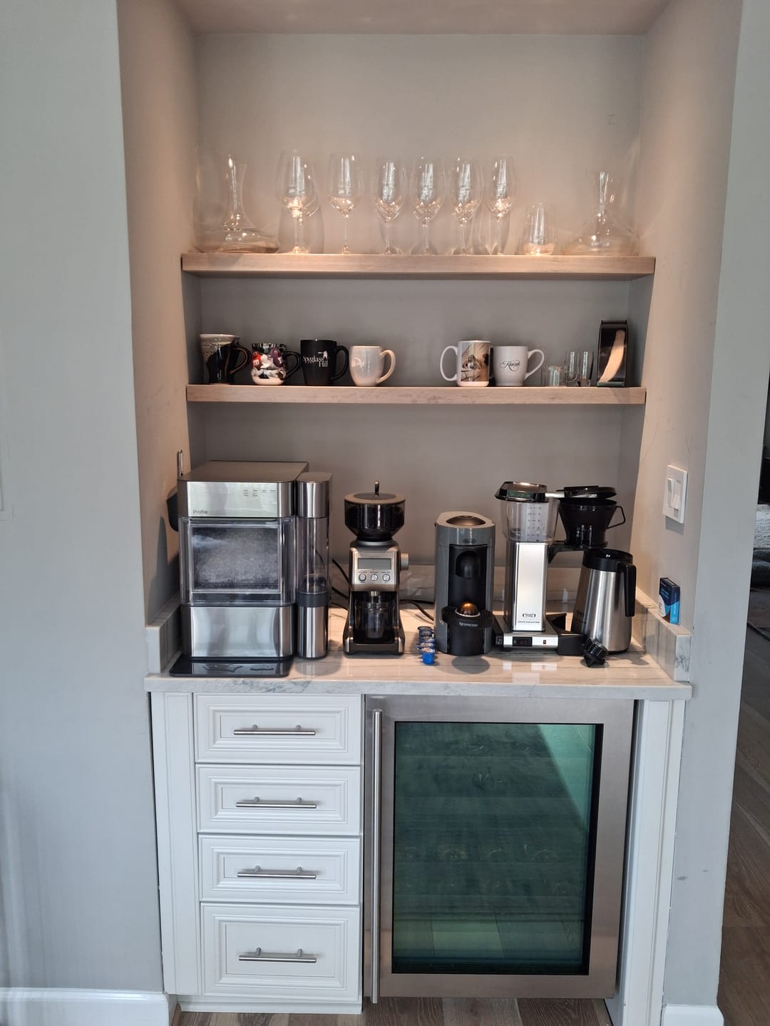Customer photo review of White Oak Floating Shelves
