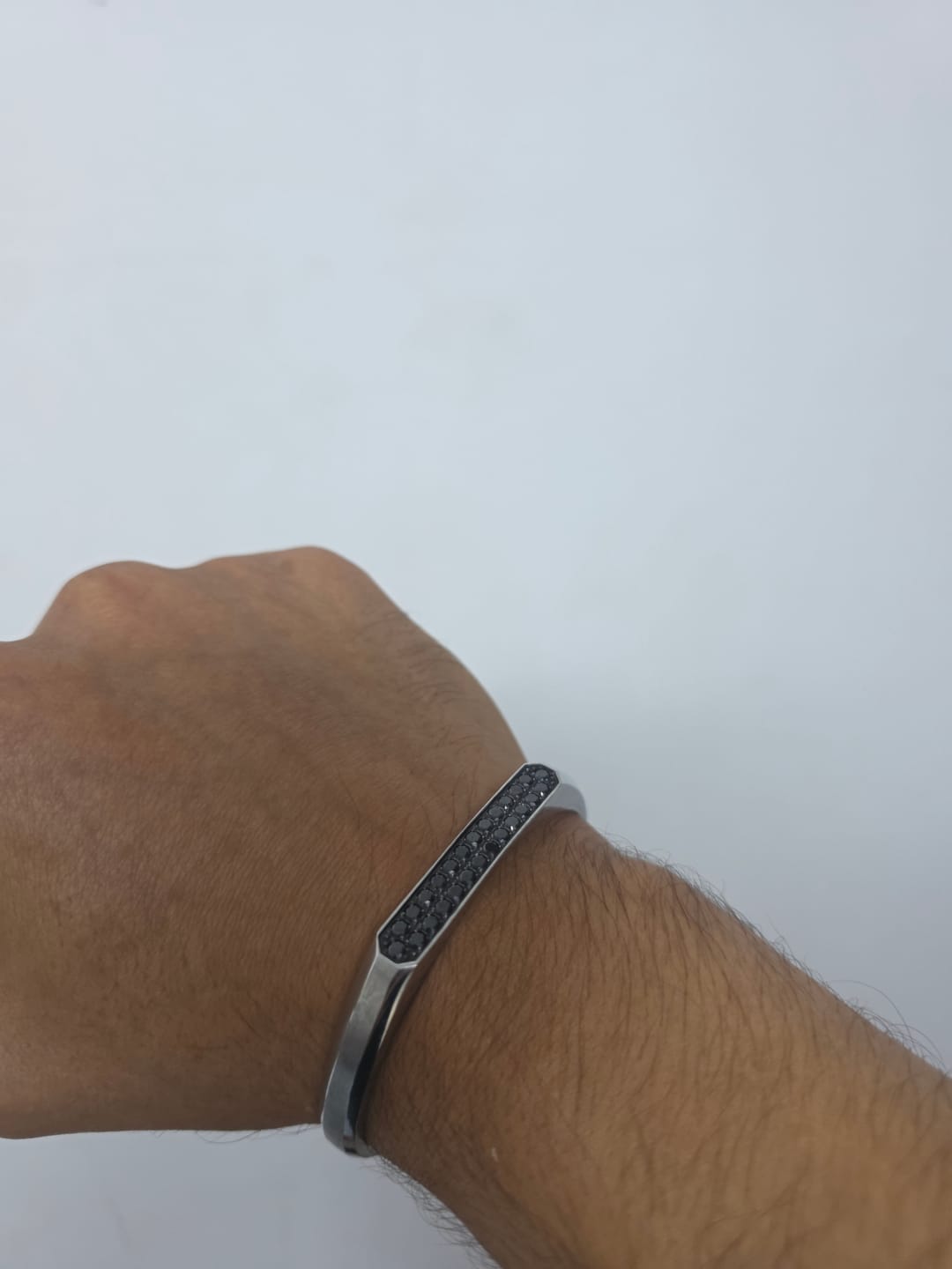 Customer photo review of Diamond Cuff Bracelet