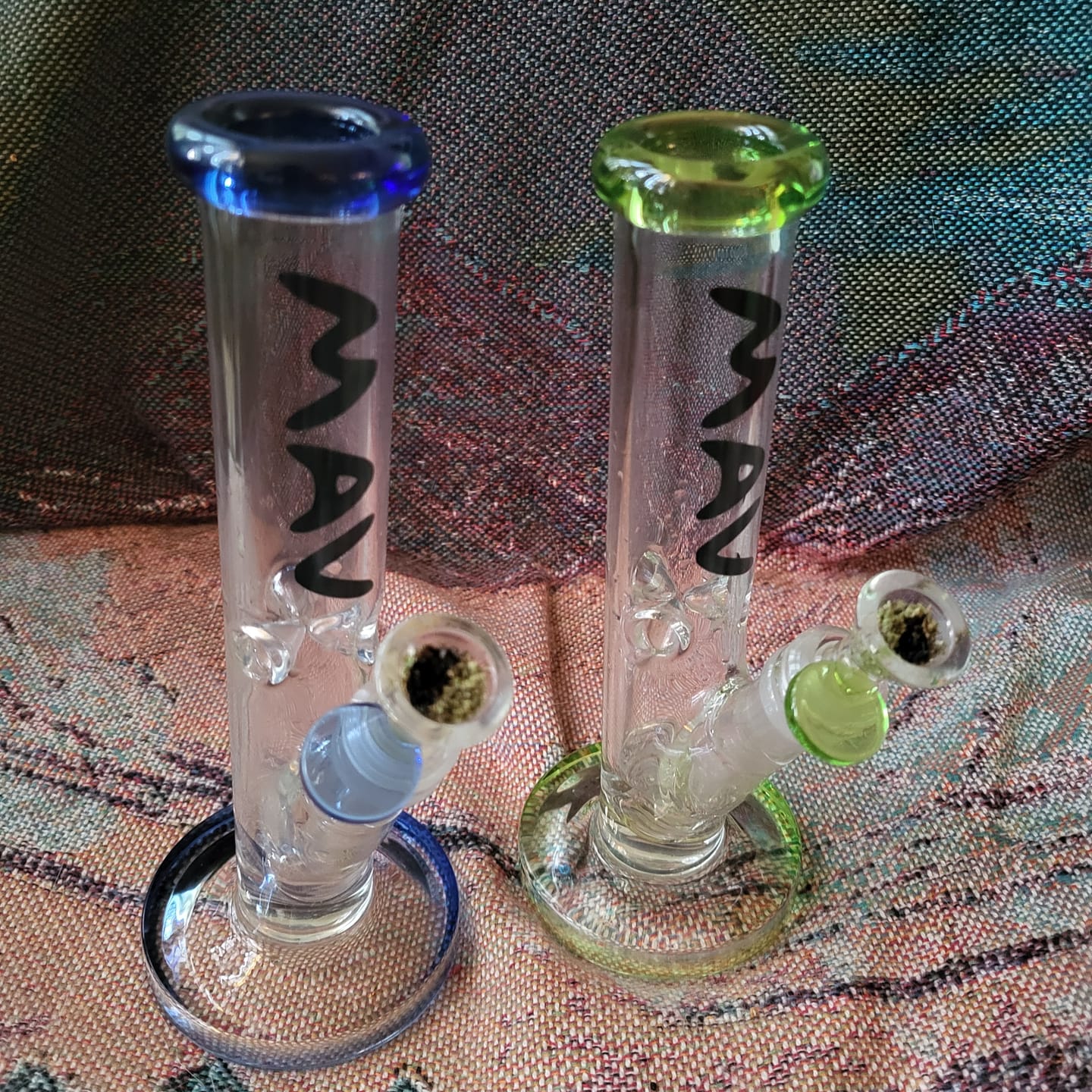 Customer photo review of 8" Color Top Mini straight Bong