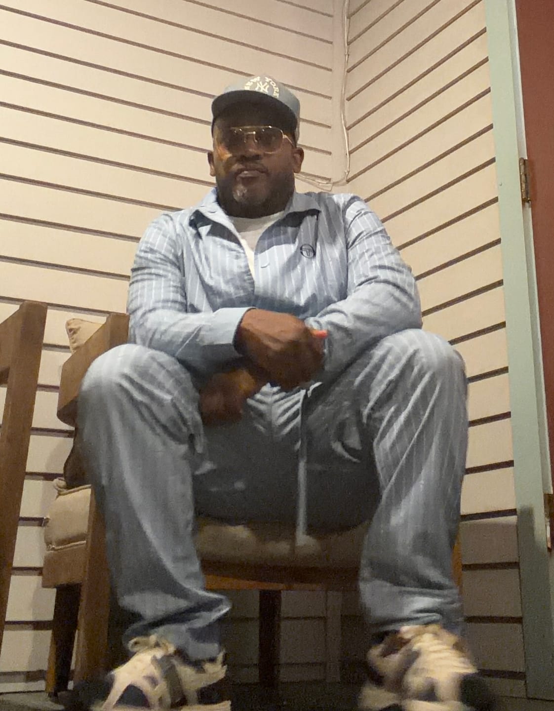 Customer photo review of Colonna Jacket- Faded Denim