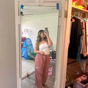 Customer photo review of DWNLY Linen Pants