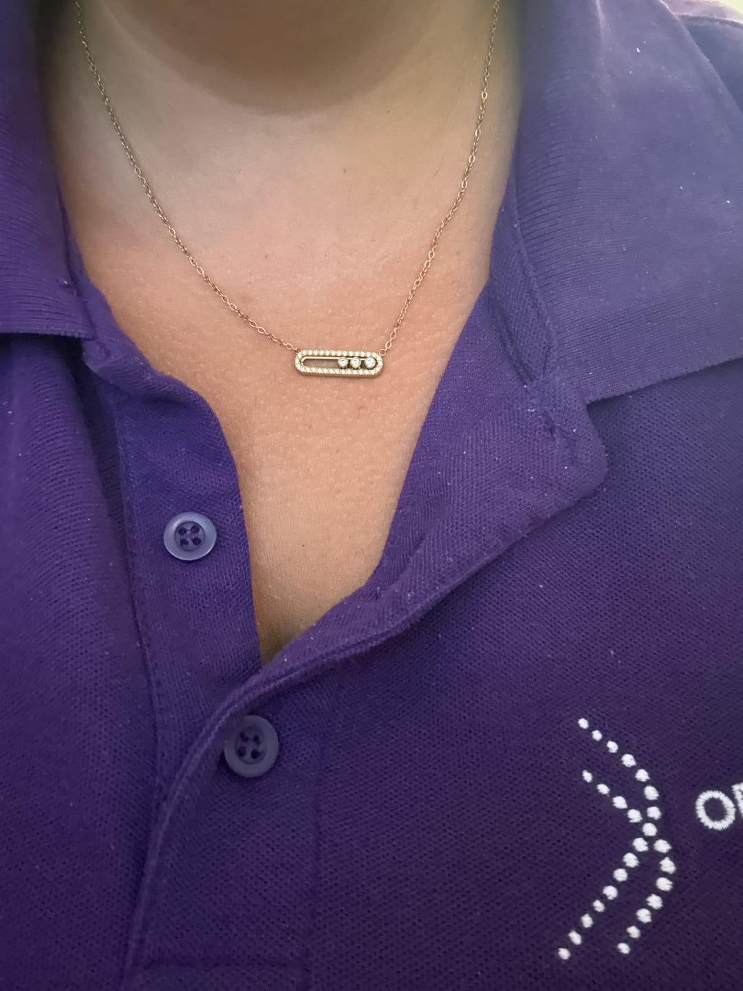 Customer photo review of Pave Soul Kette 18K Vergoldet