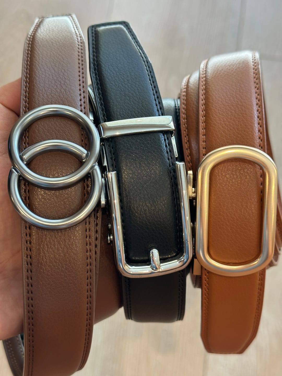 Customer photo review of The Signature Set | 3 Micro-Adjustable Belts & 3 Buckles