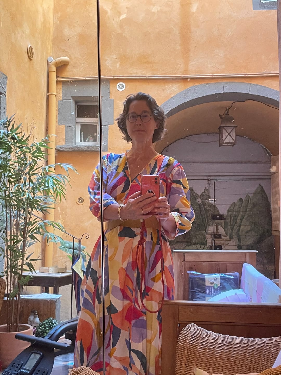 Customer photo review of Robe Agathe - Viscose Mystère botanique