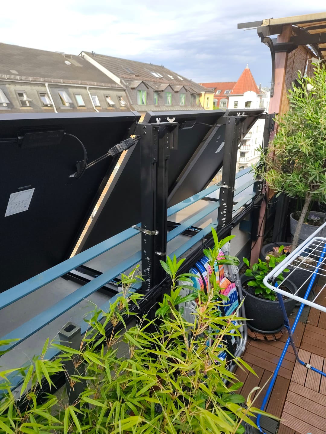 Customer photo review of Ray Geländer / Schild Balkon Halterung Winkel einstellbar
