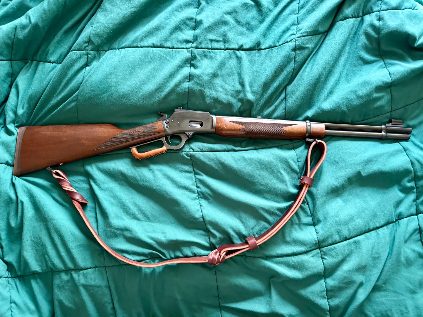 Customer photo review of Bushcrafts Original True Latigo All-Leather Rifle Sling | All-Leather Keepers