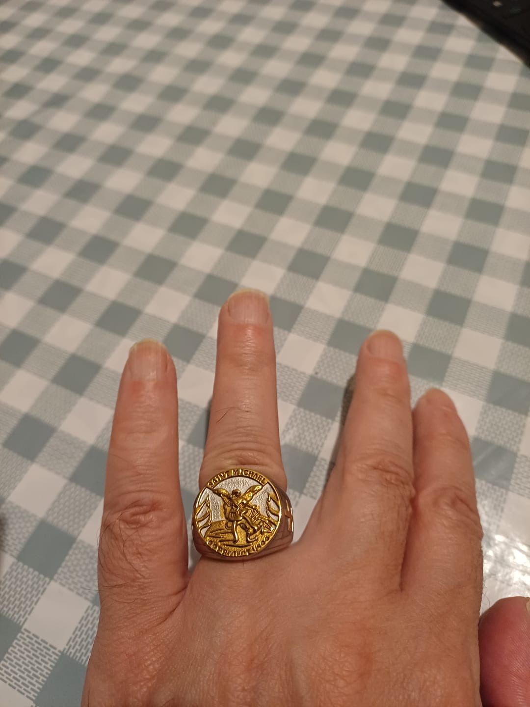Customer photo review of Bague de l'Archange Protecteur