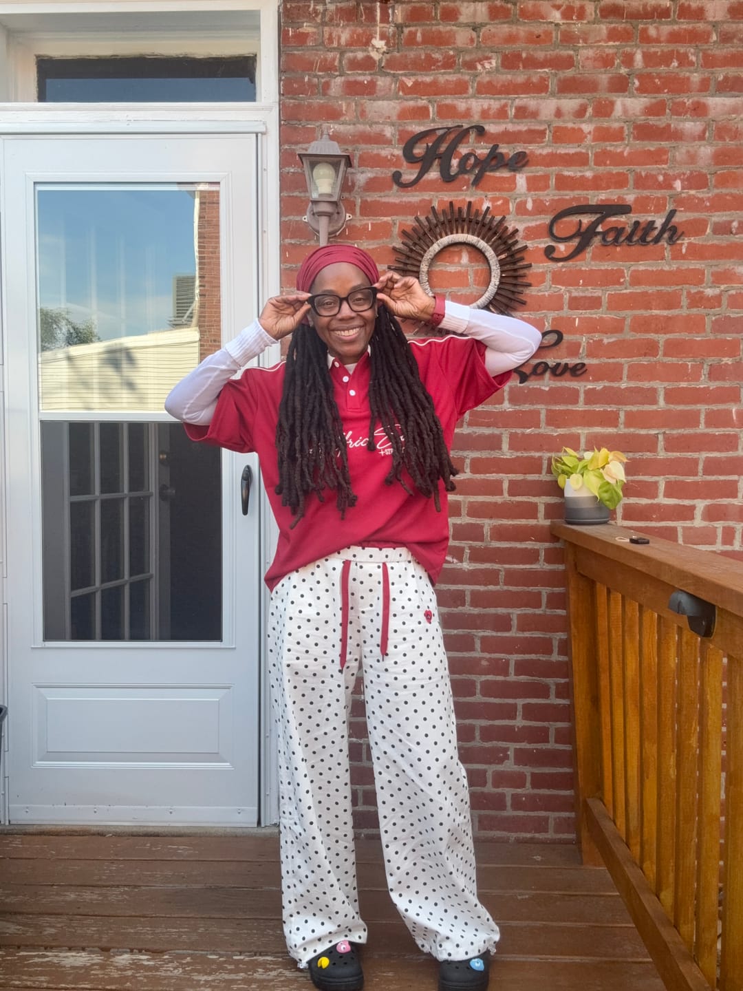 Customer photo review of Aelfric Eden Polka Dot Sweatpants