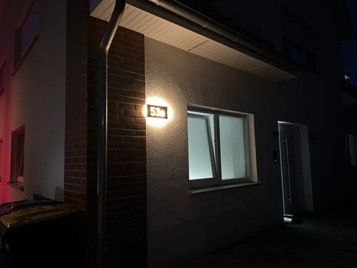 Customer photo review of Numero civico luminoso modello Lux Horizontal