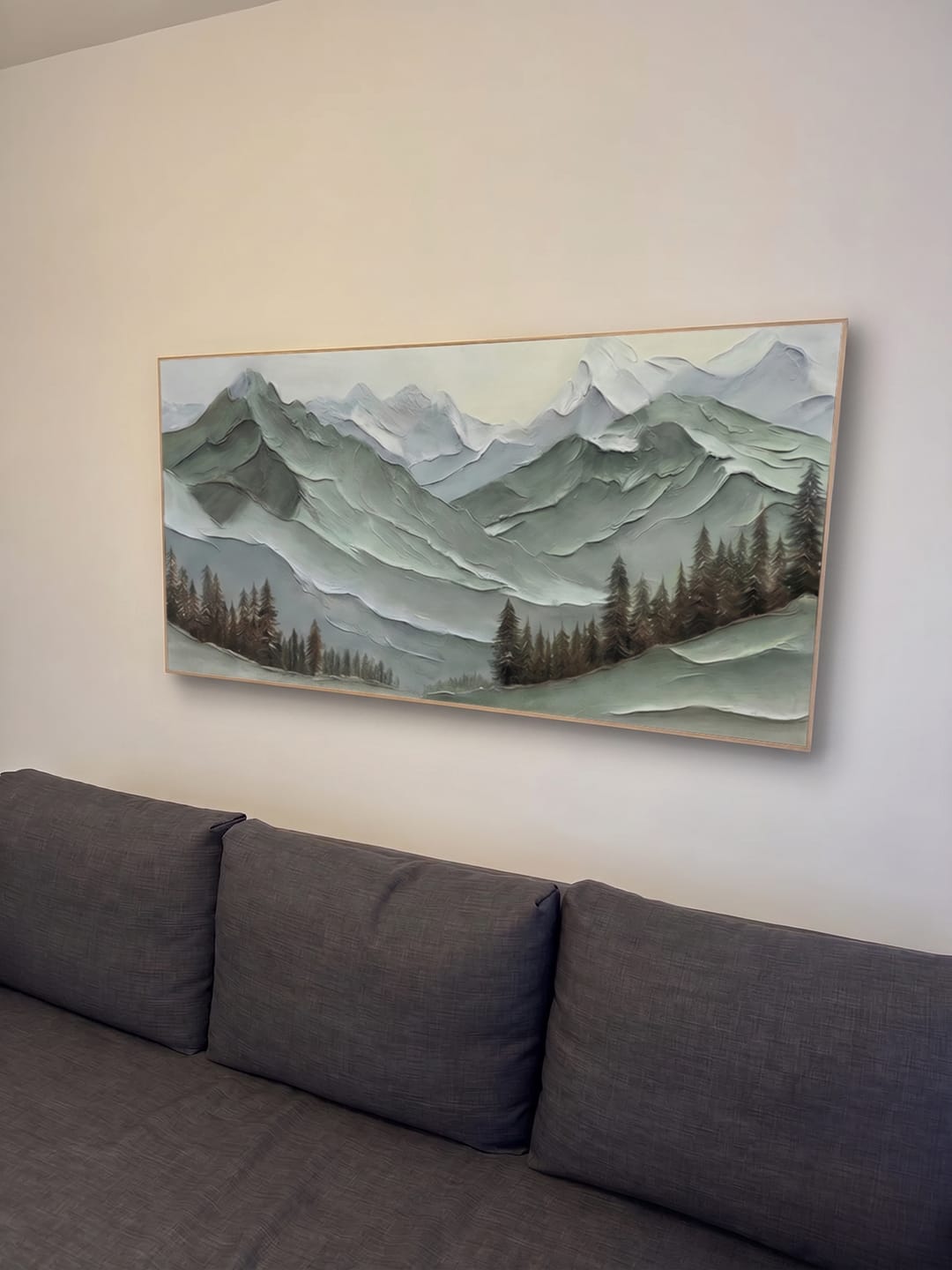Customer photo review of Minimalist Mountain Texture Canvas # MM370