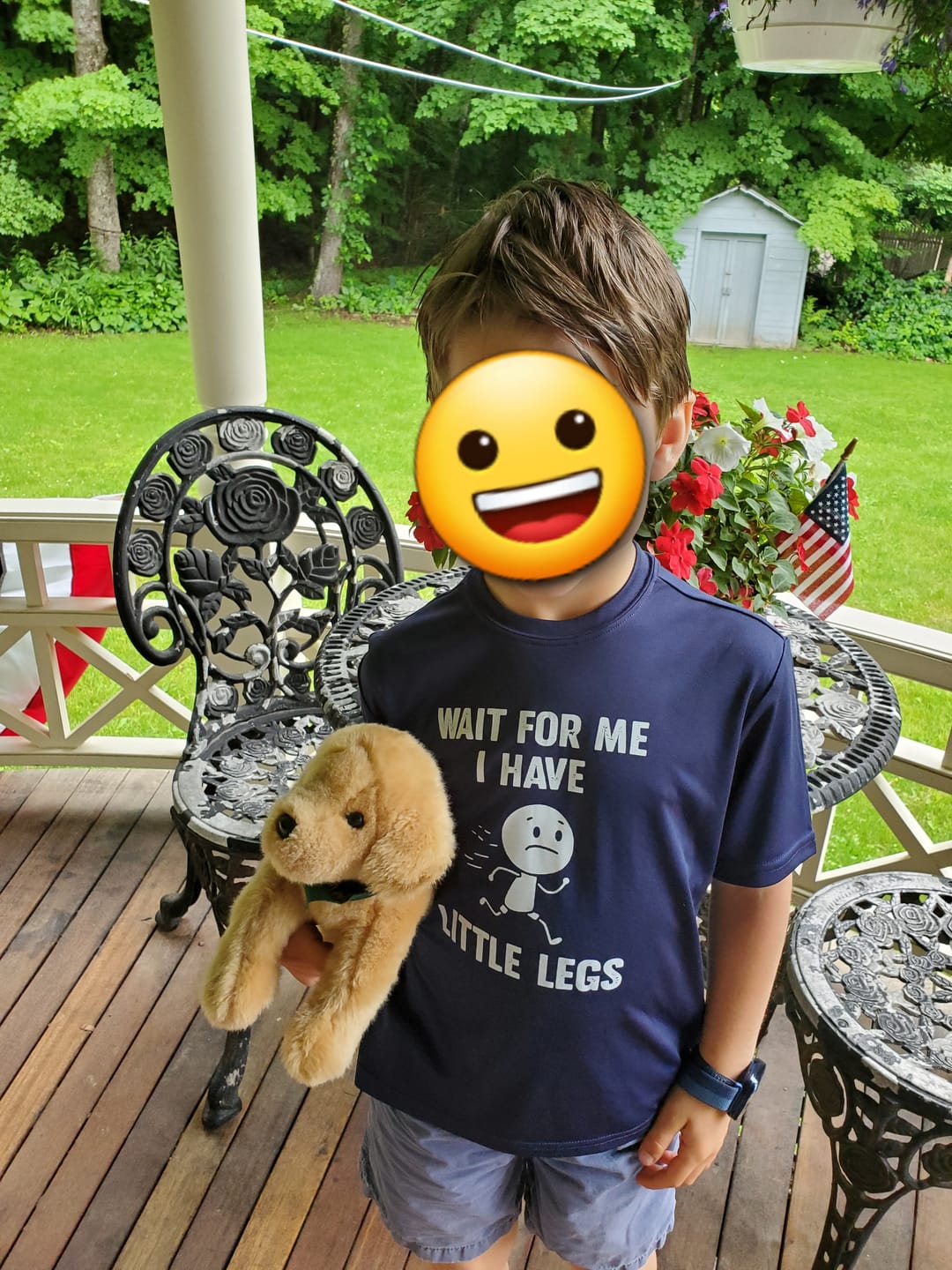Customer photo review of Little Legs Youth Tech Tee