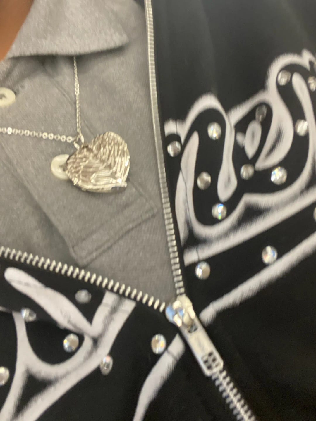 Customer photo review of Guardian Angel Personalised Necklace