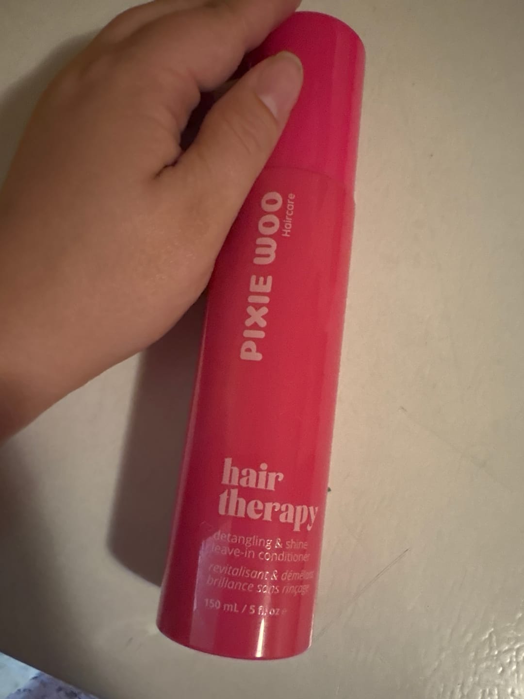 Customer photo review of Detangling & Shine leave-in conditioner - Warm Raspberry