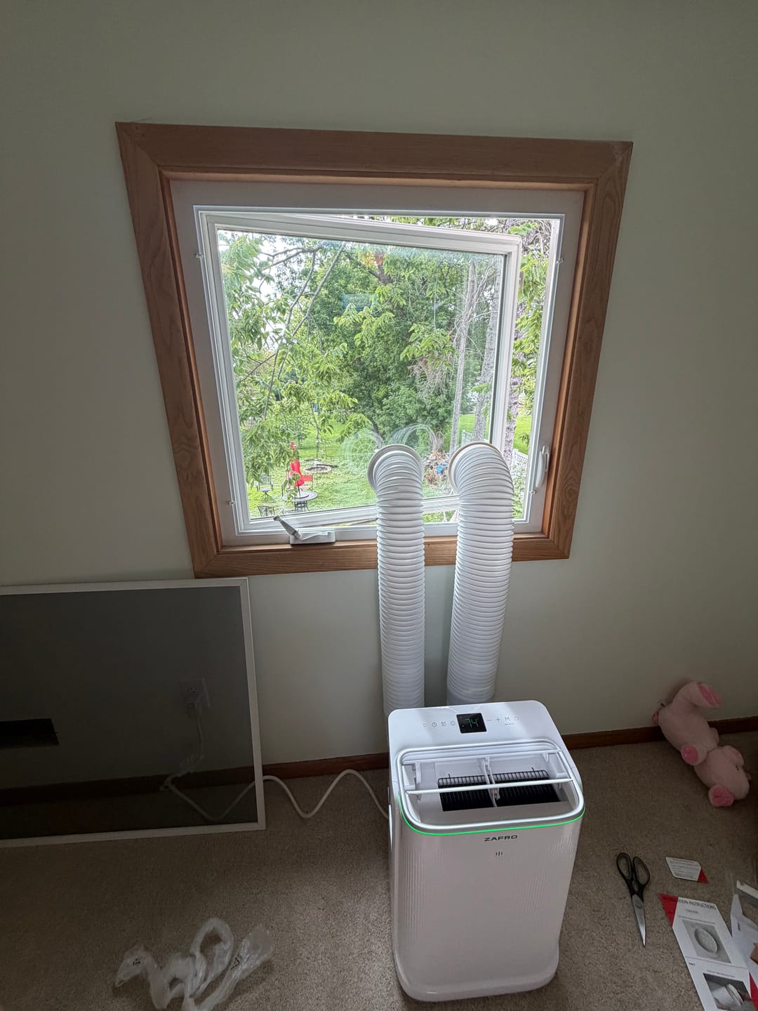 Customer photo review of Custom Portable AC Window Kit for Casement Windows